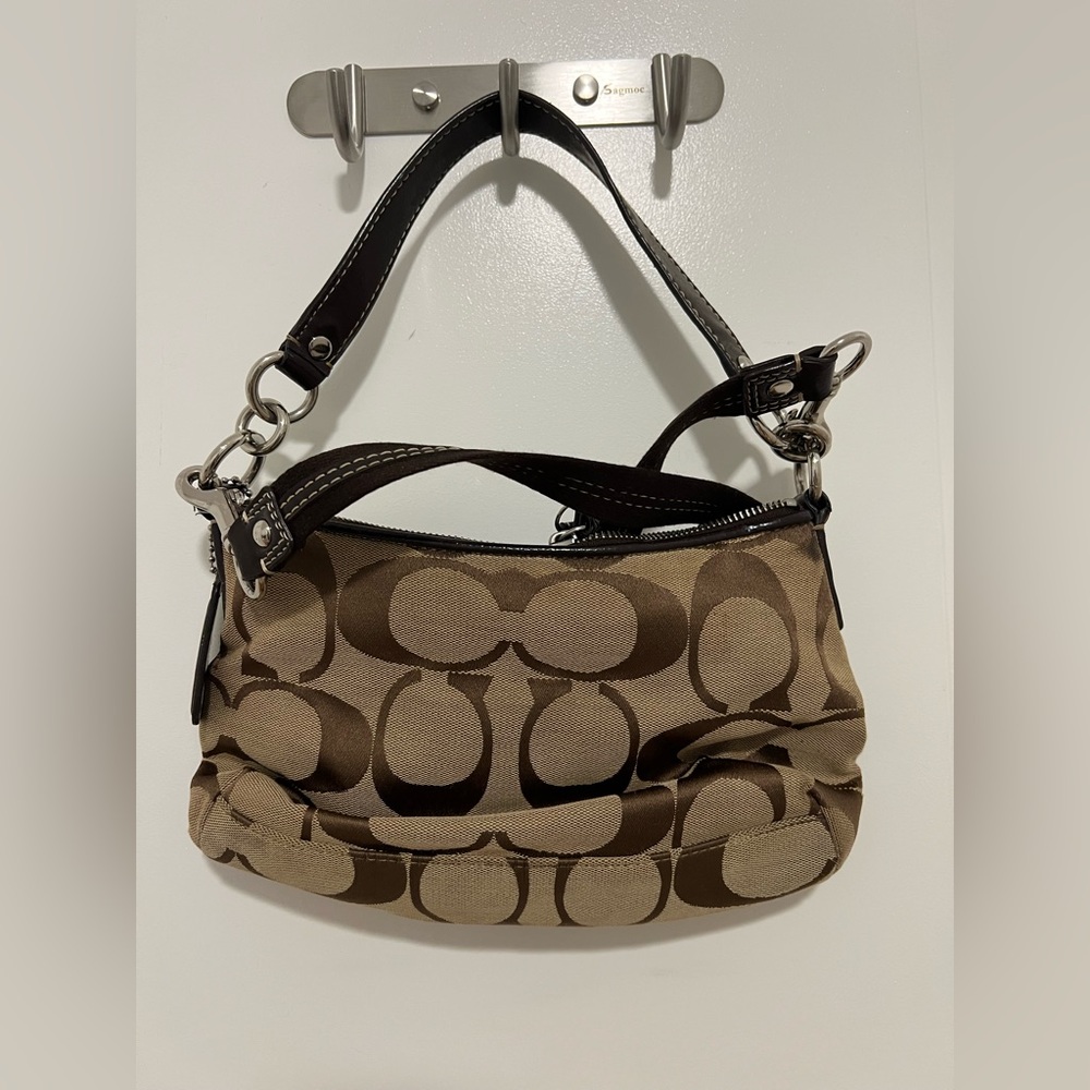 Coach, Crossbody Bag, Tan and Brown - Picture 2 of 9